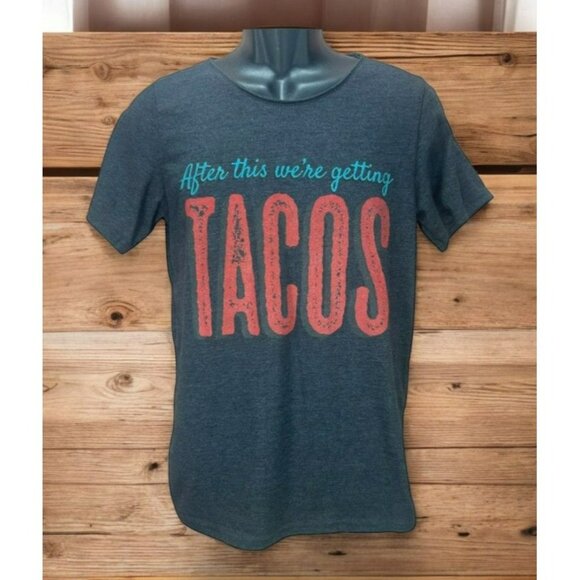 "After This Were Getting Tacos" Womens T-Shirt Charcoal Small - Picture 1 of 5